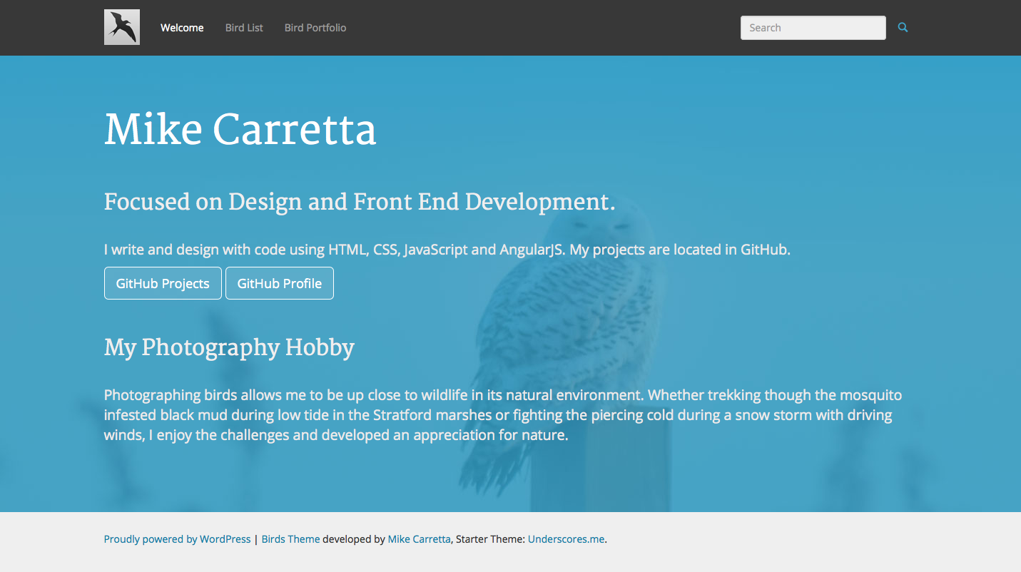 Home Page Screenshot